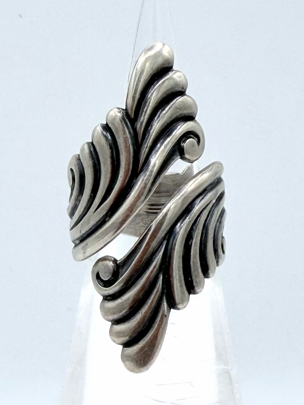 Vintage Sterling Silver Wrap Around Bypass Ring Jewelry Navajo Southwestern